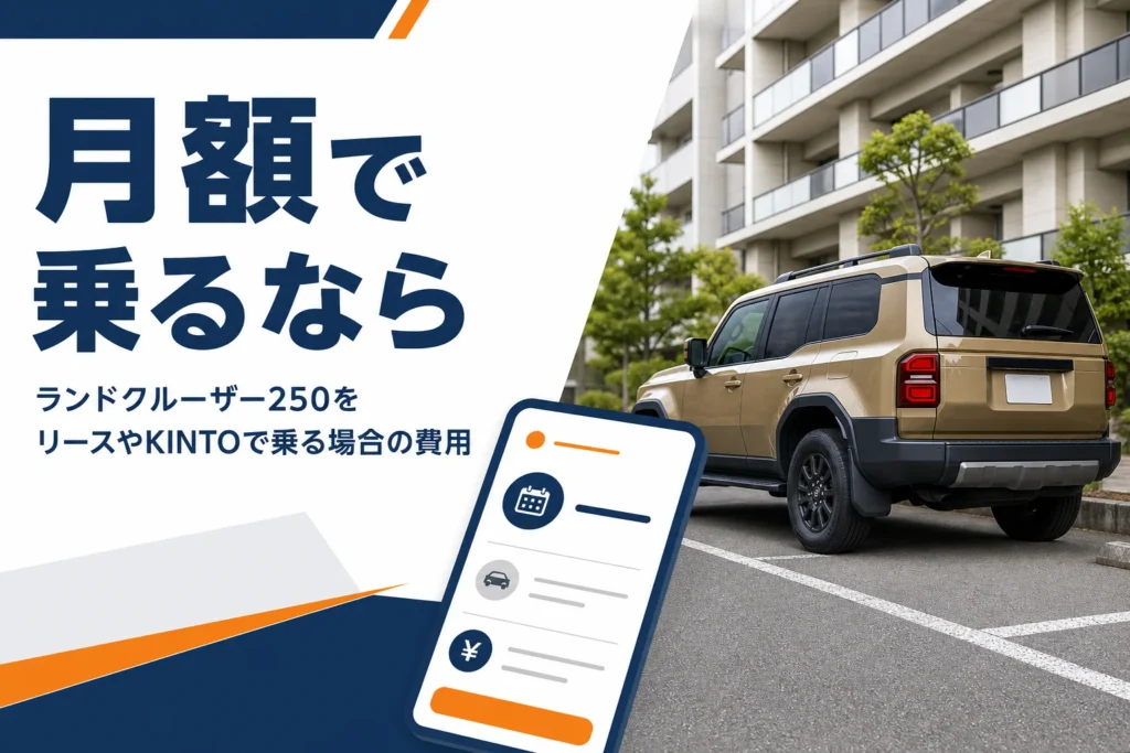 ランドクルーザー250をリースやサブスクで乗る費用を解説する記事のアイキャッチ
