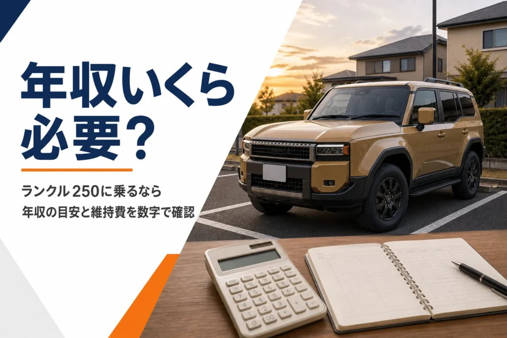 ランクル250に乗るための年収の目安を解説する記事のアイキャッチ