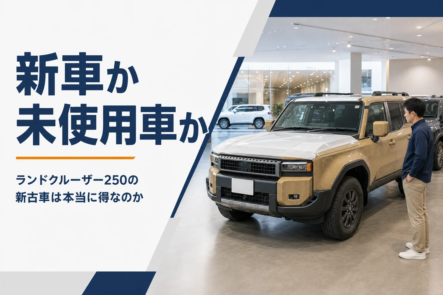 ランドクルーザー250の新車と新古車を比べる記事のアイキャッチ